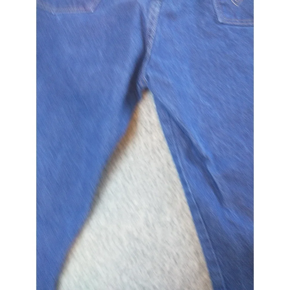 Wrangler Cowboy Cut Mens Jeans Indigo Blue Straight Leg Denim Pants 34x31